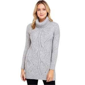 Elsamanda | Turtleneck Cable-knit Sweater Sz M EUC Waist